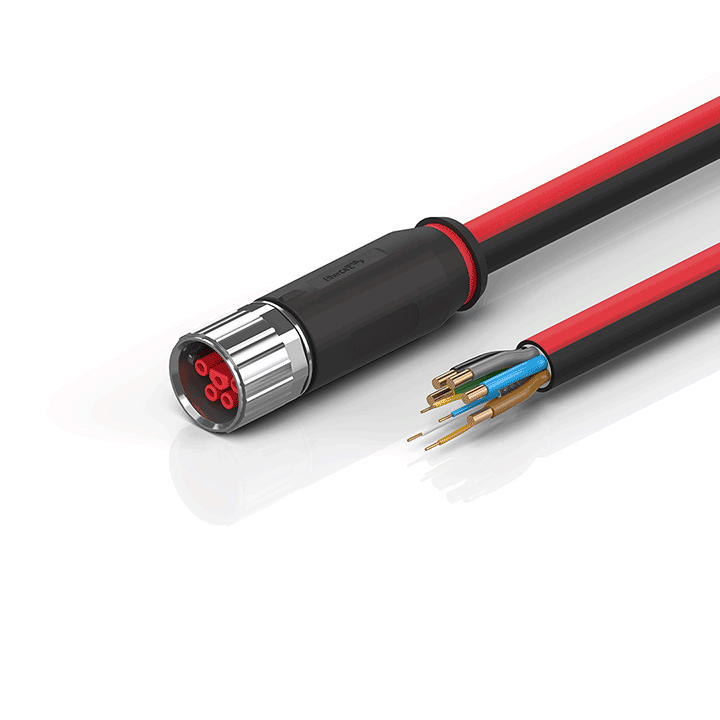 ZK7714-3100-0xxx | B23, ECP cable, PUR, 5 G 4.0 mm² + (1 x 4 x AWG22), drag chain suitable, key 2 (400 V AC)