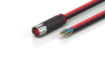 ZK7714-3100-0xxx | B23, ECP cable, PUR, 5 G 4.0 mm² + (1 x 4 x AWG22), drag chain suitable, key 2 (400 V AC)