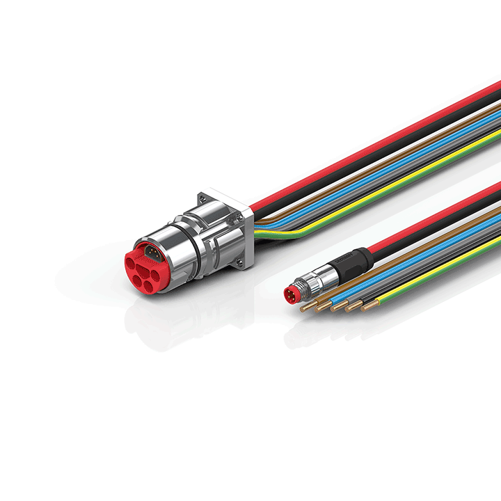 ZK7714-BX00-0xxx | B23, ECP cable, PUR, 5 G 4.0 mm² + (1 x 4 x AWG22), drag chain suitable, key 2 (400 V AC)