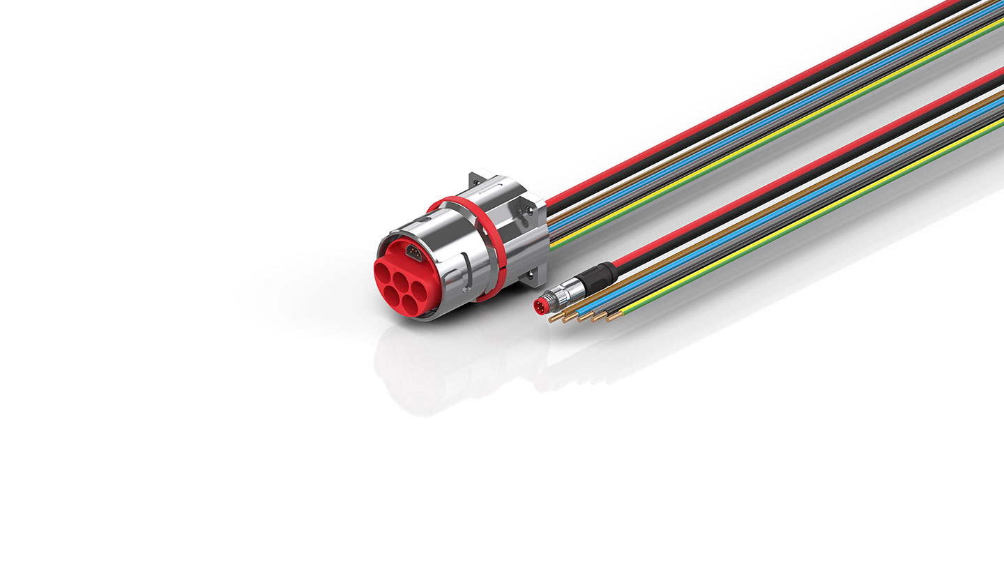 ZK7825-BW00-0xxx | B40, ECP cable, PUR, 5 G 16.0 mm² + (1 x 4 x AWG22), drag chain suitable, key 2 (400 V AC)
