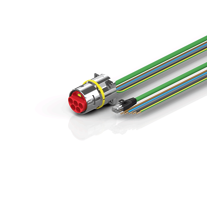 ZK7825-BW00-Axxx | B40, ECP cable, PUR, 5 G 16.0 mm² + (1 x 4 x AWG22), drag chain suitable, key 2 (400 V AC)
