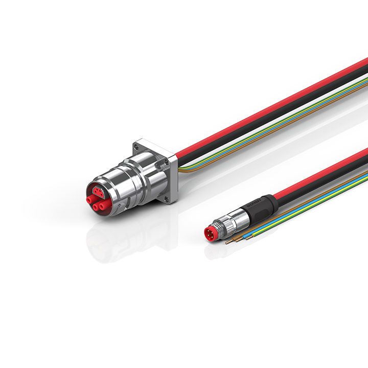 ZK7906-BK00-0xxx | B17, ECP-Leitung, PUR, 3 G 1,5 mm² + (1 x 4 x AWG22), schleppkettentauglich, Key 3 (Benutzerdefinierte Spannung)