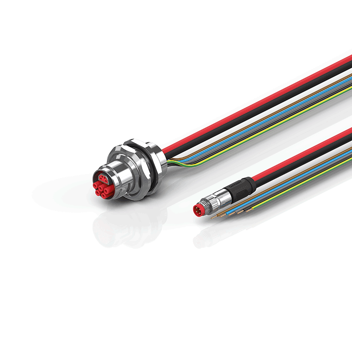 ZK7908-AU00-0xxx | B17, ECP cable, PUR, 5 G 1.5 mm² + (1 x 4 x AWG22), drag chain suitable, key 3 (user-defined voltage)