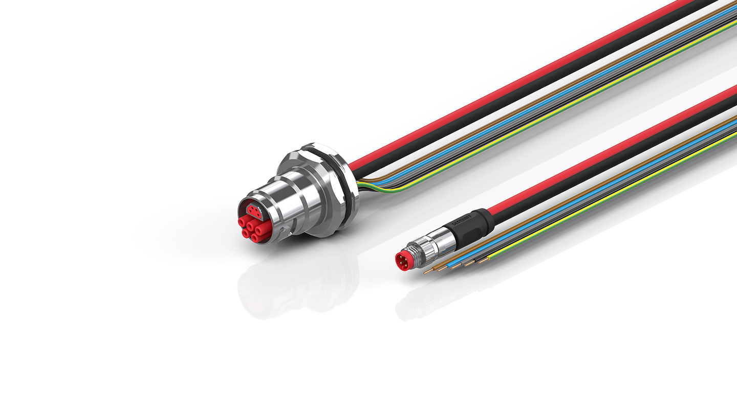 ZK7908-CA00-0xxx | B17, ECP cable, PUR, 5 G 1.5 mm² + (1 x 4 x AWG22), drag chain suitable, key 3 (user-defined voltage)