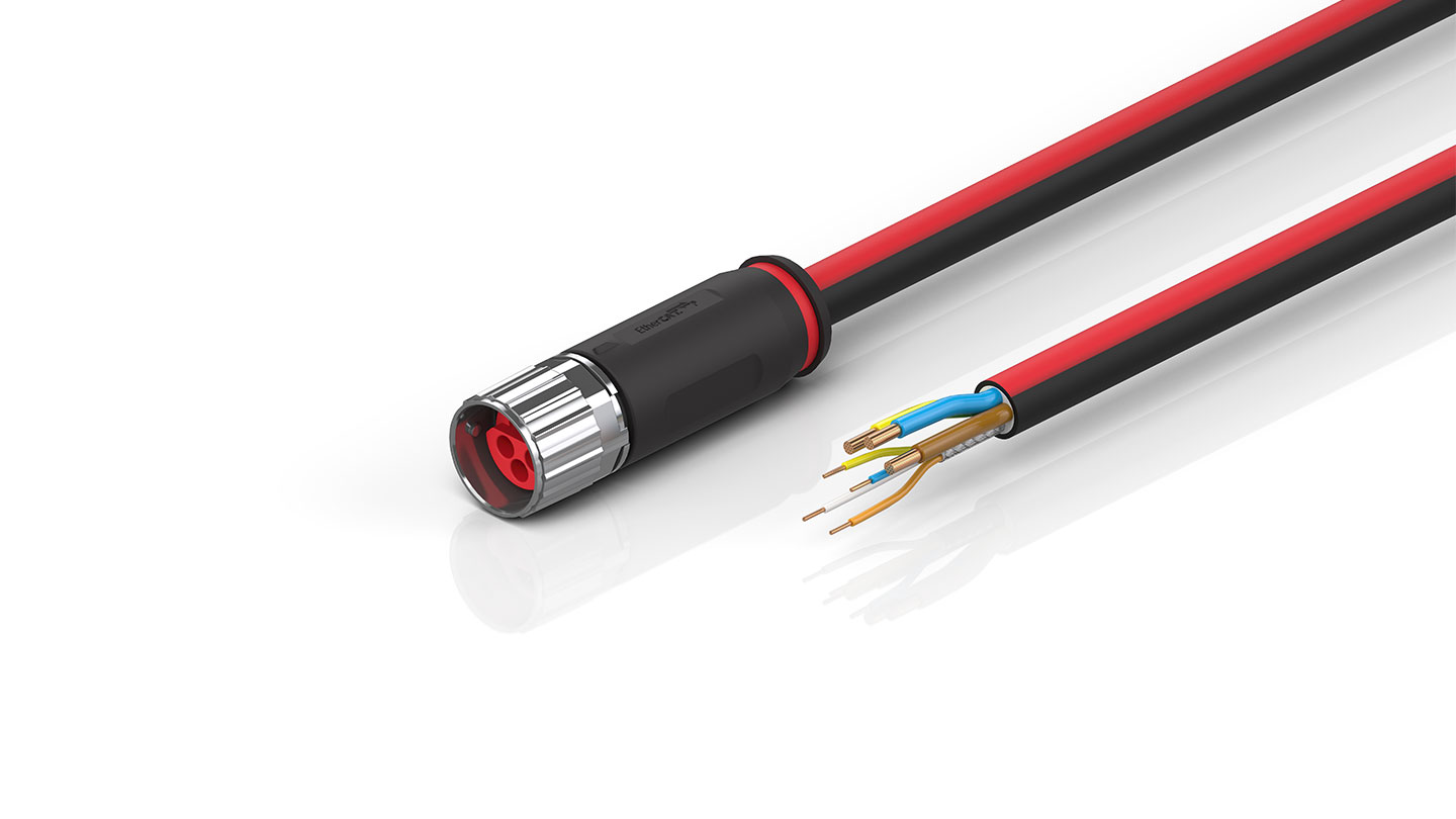 ZK7910-1800-0xxx | B17, ENP cable, PUR, 3 G 2.5 mm² + (1 x 4 x AWG22), drag chain suitable, key 3 (user-defined voltage)