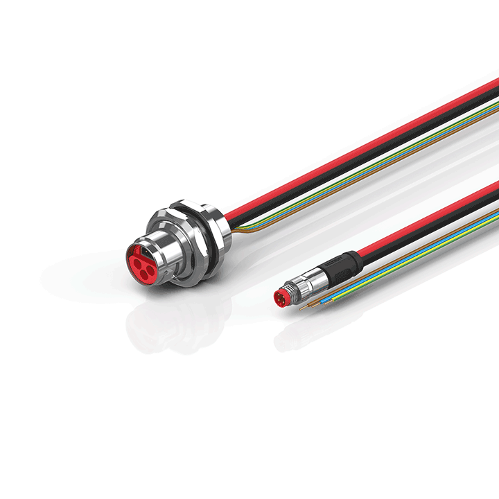 ZK7910-AJ00-0xxx | B17, ENP cable, PUR, 3 G 2.5 mm² + (1 x 4 x AWG22), drag chain suitable, key 3 (user-defined voltage)