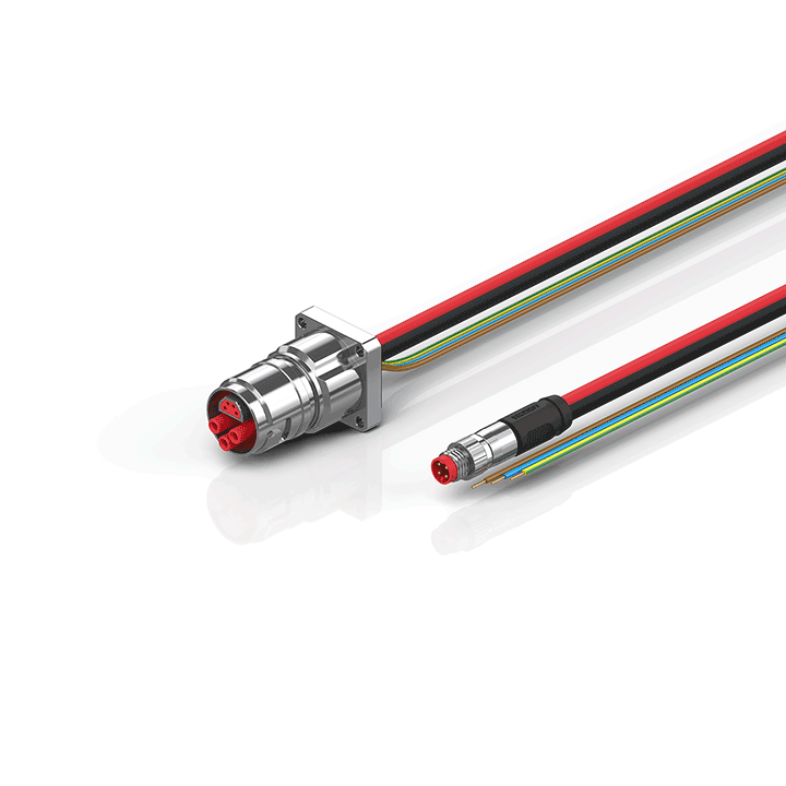 ZK7910-BK00-0xxx | B17, ECP-Leitung, PUR, 3 G 2,5 mm² + (1 x 4 x AWG22), schleppkettentauglich, Key 3 (Benutzerdefinierte Spannung)