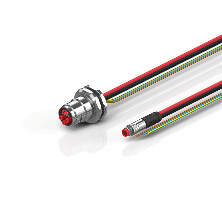 ZK7910-BO00-0xxx | B17, ENP cable, PUR, 3 G 2.5 mm² + (1 x 4 x AWG22), drag chain suitable, key 3 (user-defined voltage)