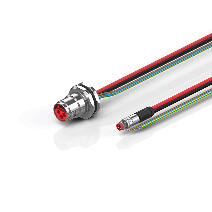 ZK7910-BP00-0xxx | B17, ECP-Leitung, PUR, 3 G 2,5 mm² + (1 x 4 x AWG22), schleppkettentauglich, Key 3 (Benutzerdefinierte Spannung)