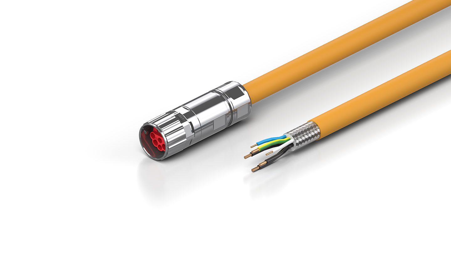 ZK7978-3600-0xxx | Motor cable, B17, PUR, 4 G 1.5 mm² + (2 x 1.00 mm²), drag-chain suitable, Key 3 (24 V DC)