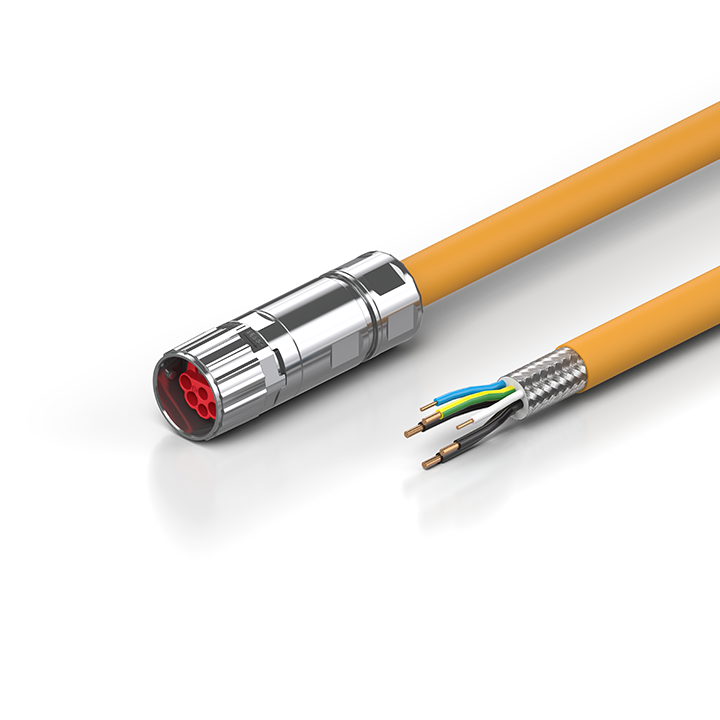 ZK7978-3600-0xxx | Motor cable, B17, PUR, 4 G 1.5 mm² + (2 x 1.00 mm²), drag-chain suitable, Key 3 (24 V DC)