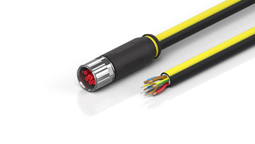 ZK7A21-3700-Axxx | B23, ENP cable, PUR, 4 G 4.0 mm² + 2 x 2.5 mm² + (1 x 4 x AWG22), drag-chain suitable, key 3 (user-defined voltage)