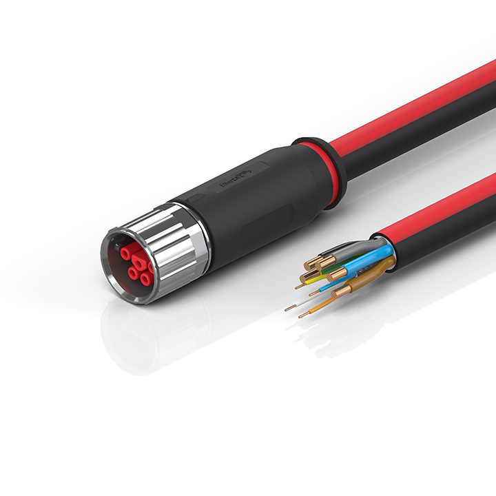 ZK7A26-3100-0xxx | B23, ECP-Leitung, PUR, 3 G 2,5 mm² + 2 x 1,5 mm² (1 x 4 x AWG22), schleppkettentauglich, Key 3 (Benutzerdefinierte Spannung)