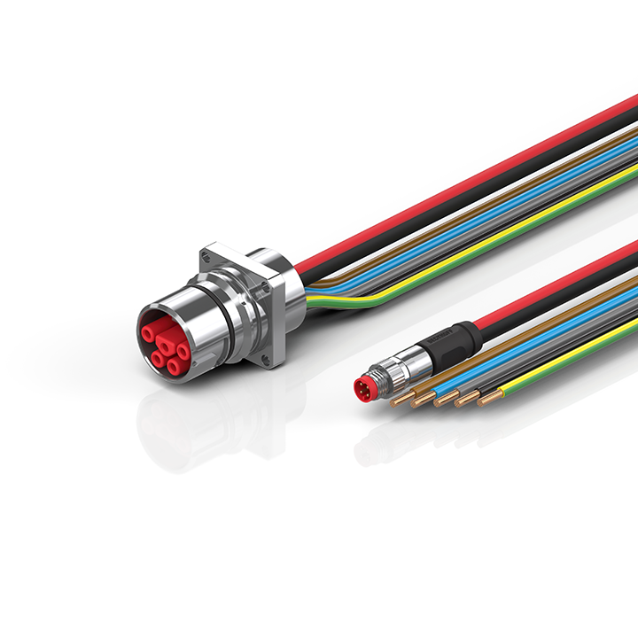 ZK7A26-AS00-0xxx | B23, ECP-Leitung, PUR, 3 G 2,5 mm² + 2 x 1,5 mm² (1 x 4 x AWG22), schleppkettentauglich, Key 3 (Benutzerdefinierte Spannung)