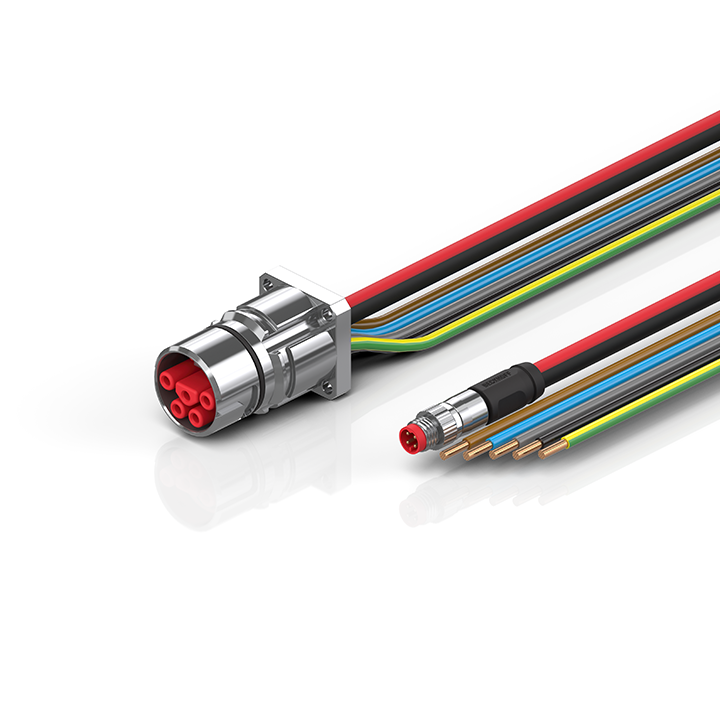 ZK7A26-BW00-0xxx | B23, ECP-Leitung, PUR, 3 G 2,5 mm² + 2 x 1,5 mm² (1 x 4 x AWG22), schleppkettentauglich, Key 3 (Benutzerdefinierte Spannung)