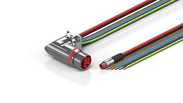 ZK7A26-CI00-0xxx | B23, ECP cable, PUR, 3 G 2.5 mm² + 2 x 1.5 mm² (1 x 4 x AWG22), drag-chain suitable, key 3 (user-defined voltage)