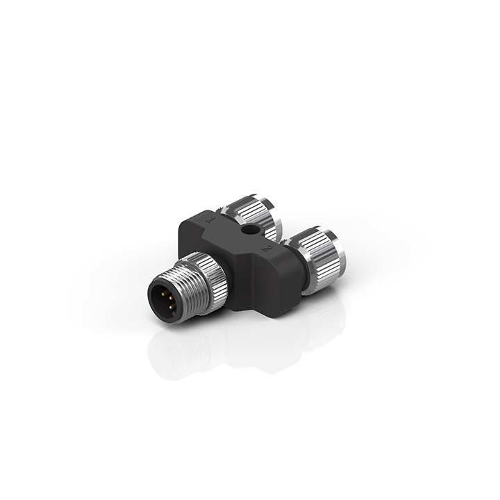 ZS2000-4722 | M12 Y splitter, IP67, standard pin-assignment