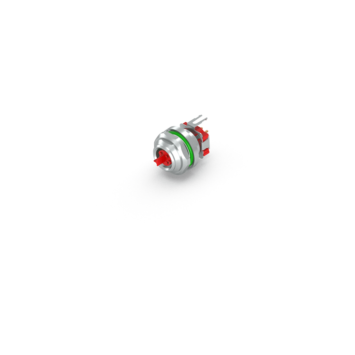 ZS7002-0004 | Flange rear assembly, EtherCAT P, print contact, 10.0 mm, with counter nut, 2-pieces: separate contact carrier and housing, shielded